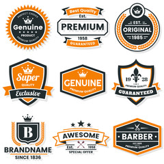 Fototapeta premium Vintage Retro Vector Logo for banner