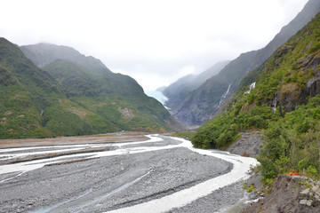 Gletscher im Regenwald Neuseeland, Franz-Josef Gletscher