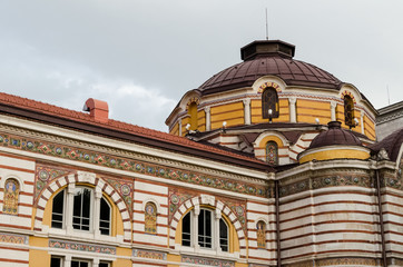 Mineral baths at Sofia, Bulgaria. Traditional architecture of the Bulgarian Revival period.