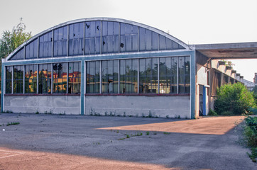 abandoned industrial area in the Milan district, Italy