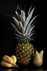 Pineapple, bananas and pears
