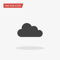 Cloud Icon in trendy flat style isolated on grey background. Vector illustration, EPS10.