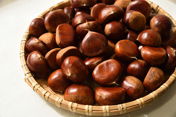 Chestnuts, autumn harvest