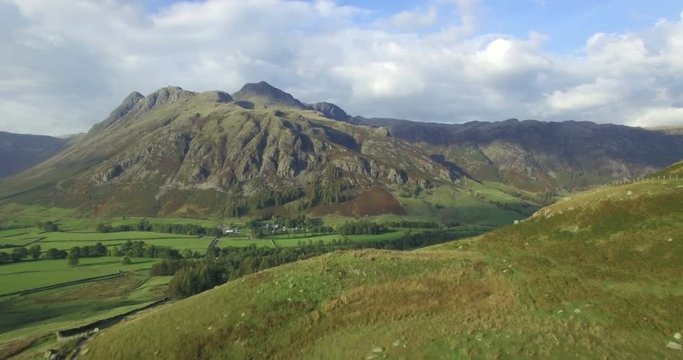 Great Langdale and the Langdale Pikes from Side Pike, Lake District, Cumbria, England