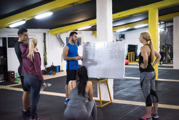 athletes getting instructions from trainer