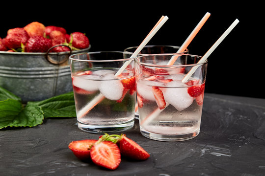 Strawberry detox water.