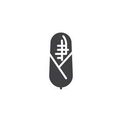 Corn vector icon. filled flat sign for mobile concept and web design. Corn cobs simple solid icon. Symbol, logo illustration. Pixel perfect vector graphics