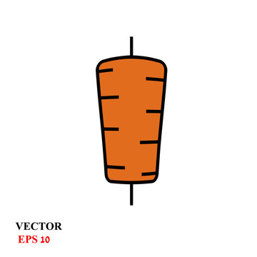 icon kebab, Doner. vector illustration