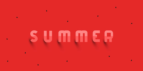 Obraz premium Summer background in watermelon color with the inscription-summer.