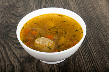 Soup with meatballs