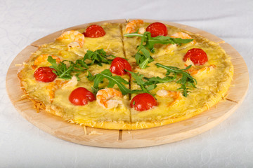 Prawn pizza
