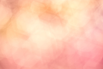 vintage Blurred bokeh pink and orange spring pastel background.
