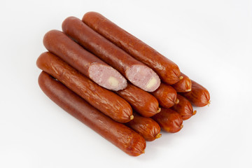 Sausages smoked. Served with black or white bread.