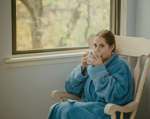 k woman in her bedroom