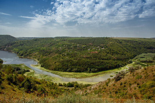 The banks of the Ternav River near the village of Kitaygorod. Podillja. Kamyanets Podolsky district.