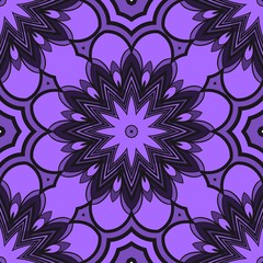 Seamless texture of floral ornament. Vector illustration. For the interior design, printing, web and textile