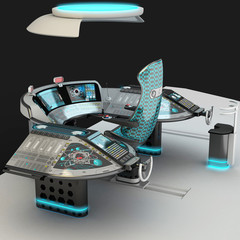 Ship modular equipment. Multipurpose control panel large-sized vessels. The foundation of the captain's bridge. © Oleg