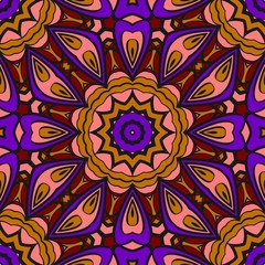 Pattern of abstract geometric flowers. Seamless vector illustration. for design greeting cards, backgrounds, wallpaper, interior design.