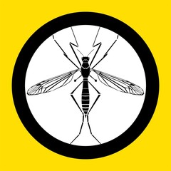 Mosquito silhouette vector illustration