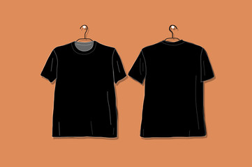 Tshirt black mockup for your design