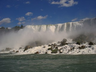 Niagara Falls from american side. Day light view.