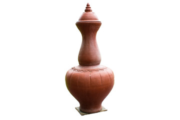 Ancient jar On a beautiful white background, suitable for design work.