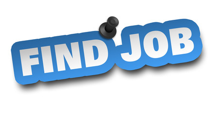 find job concept 3d illustration isolated