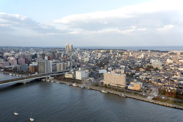 Fototapeta na wymiar Niigata City in Japan