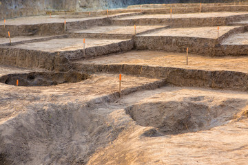 archaeological excavations, remains of the settlement, the scythians fossilst