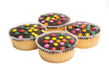 festive muffin isolated