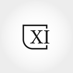 Initial Letter XI Logo Template Design
