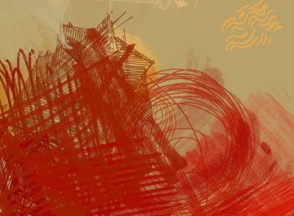 Abstract painting on canvas. Hand made art. Colorful texture. Modern artwork. Strokes of fat paint. Brushstrokes. Contemporary art. Artistic background image.