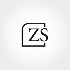 Initial Letter ZS Logo Template Design