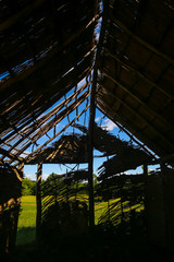 An inside view from an old house in an archeological ethnological park Sopot in Vinkovci, Croatia.