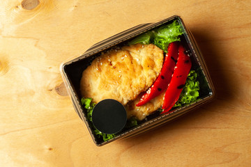 Chicken cutlet with vegetables