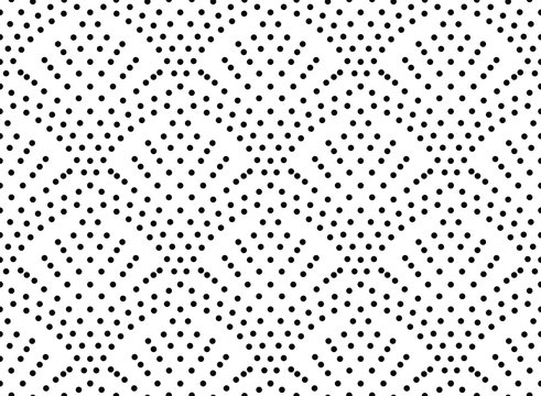 Seamles dots pattern, polka dot seamles print, traditional oriental pattern of dots on a white background, seamless micro structure,  screen print texture, decorative background