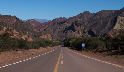 road landscape at the mountains