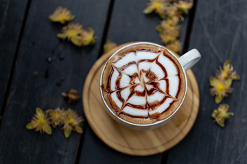 Backgrounds of Latte coffee.