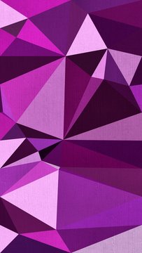 Abstract geometric pattern with purple, violet, pink and fuchsia triangle. Graphic background with the effect of wall texture.
