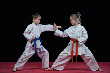 Children are training karate blows © blicsejo
