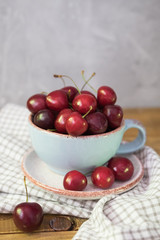 Cherry close-up in Cup