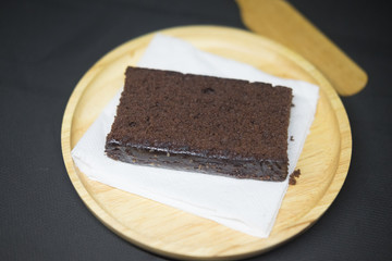 Homemade dark chocolate brownies