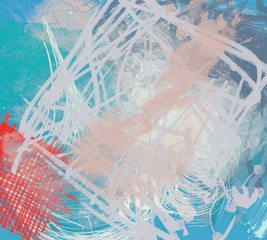 Abstract painting on canvas. Hand made art. Colorful texture. Modern artwork. Strokes of fat paint. Brushstrokes. Contemporary art. Artistic background image.