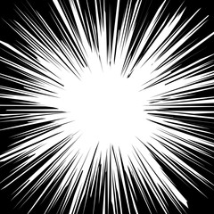 Naklejka premium Abstract Comic horizontal speed lines background.