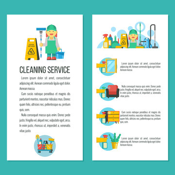 Cleaning service. Vector illustration.