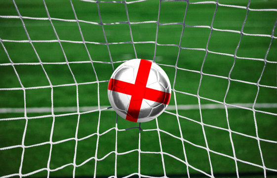 Fussball mit englischer Flagge