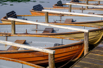 Moored Rowboats