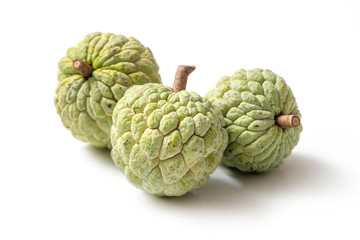 custard apple on white background