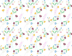 feather and flower pattern background