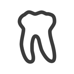 Tooth icon on white background.